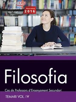COS DE PROFESSORS D'ENSENYAMENT SECUNDARI.FILOSOFIA(TEMARI-4) | 9788468168852 | VARIOS AUTORES | Llibreria Geli - Llibreria Online de Girona - Comprar llibres en català i castellà