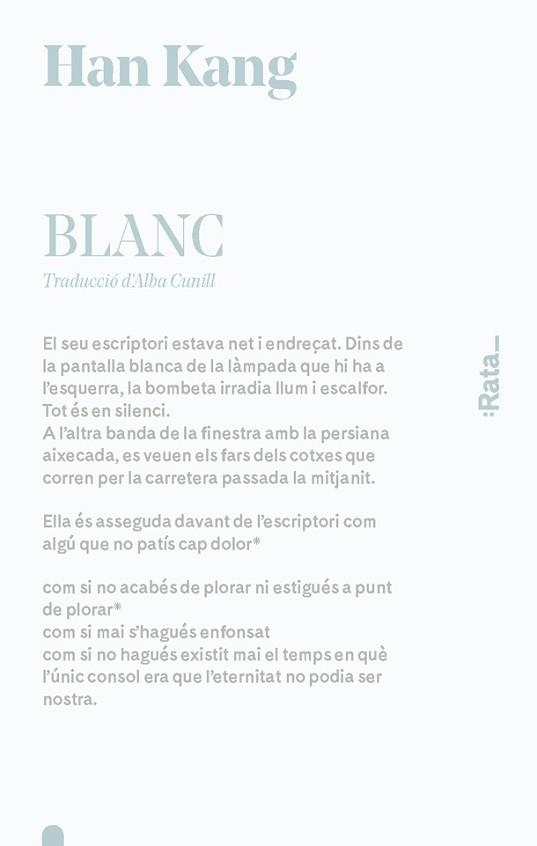 BLANC | 9788416738502 | KANG,HAN | Libreria Geli - Librería Online de Girona - Comprar libros en catalán y castellano