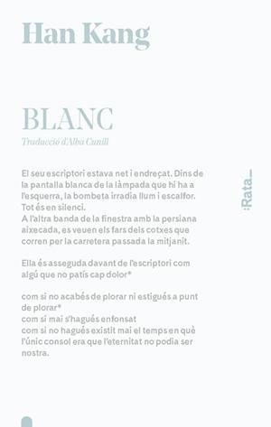 BLANC | 9788416738502 | KANG,HAN | Llibreria Geli - Llibreria Online de Girona - Comprar llibres en català i castellà