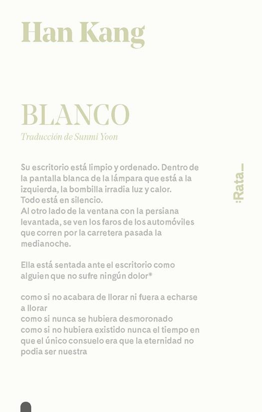 BLANCO | 9788416738519 | KANG,HAN | Libreria Geli - Librería Online de Girona - Comprar libros en catalán y castellano