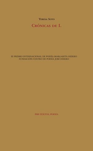 CRÓNICAS DE I. | 9788418178283 | SOTO,TERESA | Llibreria Geli - Llibreria Online de Girona - Comprar llibres en català i castellà