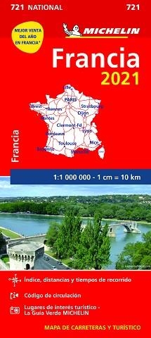 MAPA NATIONAL FRANCIA 2021 | 9782067249363 | Llibreria Geli - Llibreria Online de Girona - Comprar llibres en català i castellà