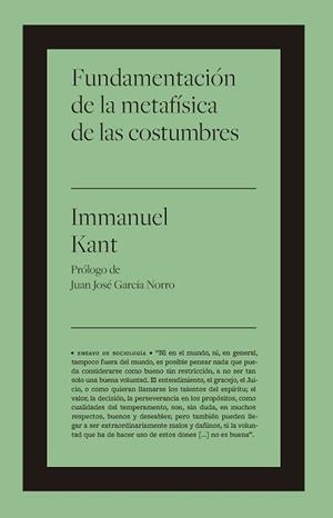 FUNDAMENTACIÓN DE LA METAFÍSICA DE LAS COSTUMBRES | 9788417893101 | KANT,IMMANUEL | Llibreria Geli - Llibreria Online de Girona - Comprar llibres en català i castellà