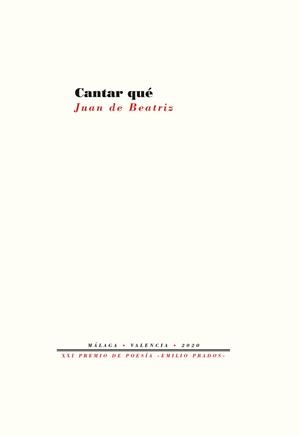 CANTAR QUÉ | 9788418178740 | DE BEATRIZ,JUAN | Libreria Geli - Librería Online de Girona - Comprar libros en catalán y castellano