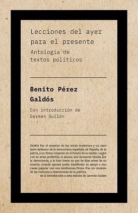 LECCIONES DEL AYER PARA EL PRESENTE | 9788418236570 | PÉREZ GALDÓS,BENITO | Llibreria Geli - Llibreria Online de Girona - Comprar llibres en català i castellà