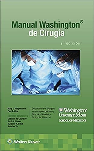 MANUAL WASHINGTON DE CIRUGÍA(8ª EDICIÓN 2021) | 9788418257544 | Libreria Geli - Librería Online de Girona - Comprar libros en catalán y castellano