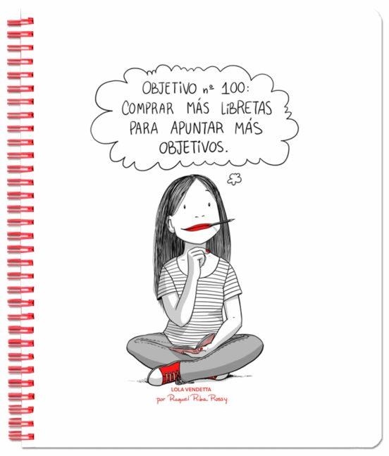 LIBRETA A5 TAPA DURA LOLA VENDETTA 'OBJETIVOS' | 8432715133162 | Libreria Geli - Librería Online de Girona - Comprar libros en catalán y castellano