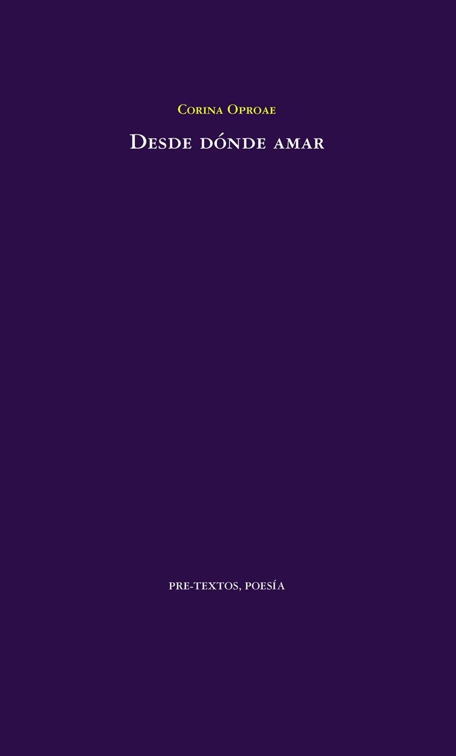 DESDE DÓNDE AMAR | 9788418935053 | OPROAE,CORINA | Libreria Geli - Librería Online de Girona - Comprar libros en catalán y castellano