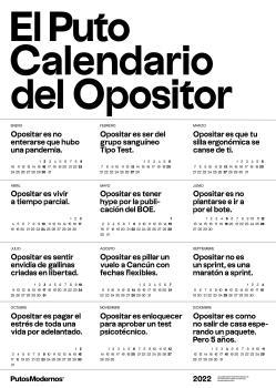 PUTO CALENDARIO DEL OPOSITOR 2022 | 8425402528310 | PUTOS MODERNOS | Libreria Geli - Librería Online de Girona - Comprar libros en catalán y castellano