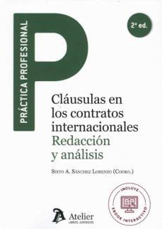 CLÁUSULAS EN LOS CONTRATOS INTERNACIONALES(2ª EDICIÓN 2021) | 9788418244599 | SANCHEZ LORENZO,SIXTO A. | Llibreria Geli - Llibreria Online de Girona - Comprar llibres en català i castellà