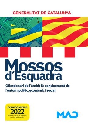 MOSSOS D'ESQUADRA(QÜESTIONARI DE L'ÀMBIT D.CONEIXEMENT DE L'ENTORN POLÍTIC,ECONÒMIC I SOCIAL.EDICIÓ 2022) | 9788414253311 | Libreria Geli - Librería Online de Girona - Comprar libros en catalán y castellano