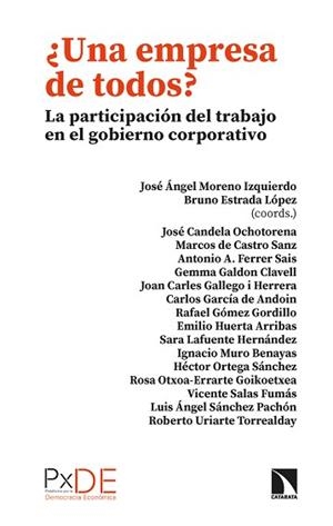 UNA EMPRESA DE TODOS?(LA PARTICIPACIÓN DEL TRABAJO EN EL GOBIERNO CORPORATIVO) | 9788413524344 | ESTRADA LÓPEZ,BRUNO/MORENO IZQUIERDO,JOSÉ ÁNGEL | Libreria Geli - Librería Online de Girona - Comprar libros en catalán y castellano