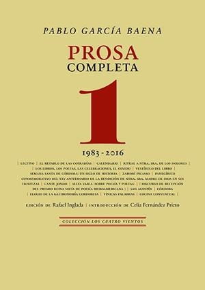 PROSA COMPLETA 1 | 9788418818967 | GARCÍA BAENA,PABLO | Libreria Geli - Librería Online de Girona - Comprar libros en catalán y castellano