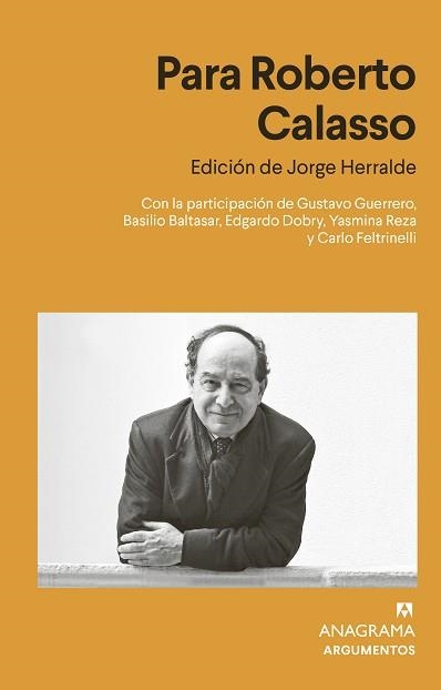 PARA ROBERTO CALASSO | 9788433916617 | HERRALDE,JORGE | Libreria Geli - Librería Online de Girona - Comprar libros en catalán y castellano