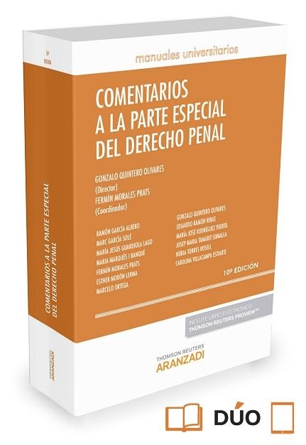 COMENTARIOS A LA PARTE ESPECIAL DEL DERECHO PENAL(PAPEL + E-BOOK) | 9788490985380 | GARCÍA ALBERO,RAMÓN/GARCÍA SOLÉ,MARC | Libreria Geli - Librería Online de Girona - Comprar libros en catalán y castellano