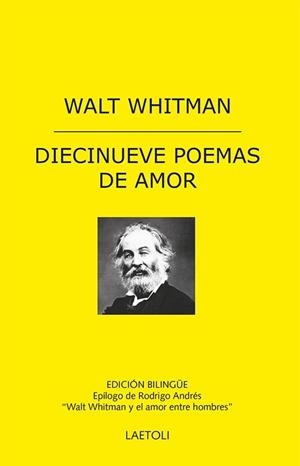 DIECINUEVE POEMAS DE AMOR(EDICIÓN BILINGÜE) | 9788412555448 | WHITMAN,WALT | Libreria Geli - Librería Online de Girona - Comprar libros en catalán y castellano