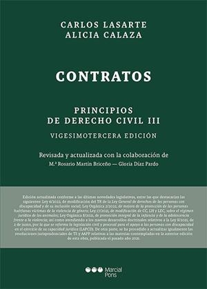PRINCIPIOS DE DERECHO CIVIL-3.CONTRATOS(23ª EDICIÓN 2022) | 9788413814162 | LASARTE ÁLVAREZ,CARLOS | Libreria Geli - Librería Online de Girona - Comprar libros en catalán y castellano