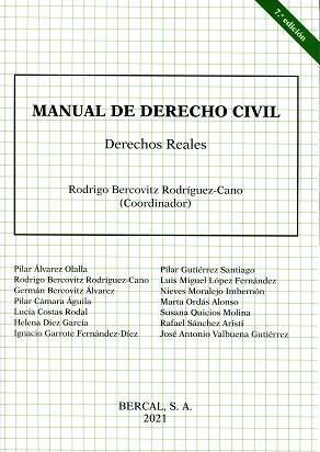 MANUAL DE DERECHO CIVIL.DERECHOS REALES(7ª EDICION 2021) | 9788489118362 | BERCOVITZ RODRÍGUEZ-CANO,RODRIGO | Llibreria Geli - Llibreria Online de Girona - Comprar llibres en català i castellà
