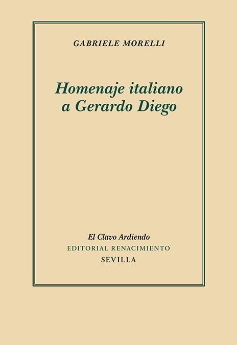HOMENAJE ITALIANO A GERARDO DIEGO | 9788419231352 | MORELLI,GABRIELE | Libreria Geli - Librería Online de Girona - Comprar libros en catalán y castellano