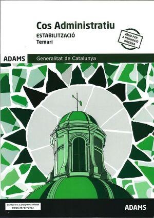 COS ADMINISTRATIU DE LA GENERALITAT DE CATALUNYA(TEMARI.ESTABILITZACIÓ) | 9788411163088 |   | Libreria Geli - Librería Online de Girona - Comprar libros en catalán y castellano