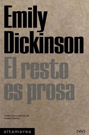 EL RESTO ES PROSA | 9788419583192 | DICKINSON,EMILY | Llibreria Geli - Llibreria Online de Girona - Comprar llibres en català i castellà