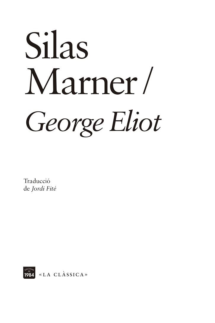 SILAS MARNER.EL TEIXIDOR DE RAVELOE | 9788418858420 | ELIOT,GEORGE | Libreria Geli - Librería Online de Girona - Comprar libros en catalán y castellano