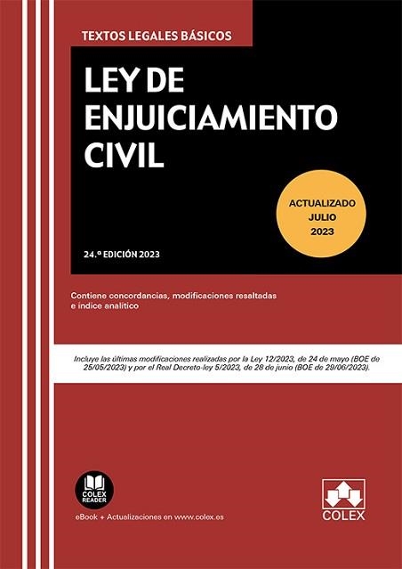 LEY DE ENJUICIAMIENTO CIVIL(EDICIÓN 2023) | 9788411940245 |   | Llibreria Geli - Llibreria Online de Girona - Comprar llibres en català i castellà