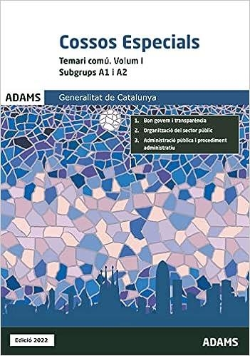 COSSOS ESPECIALS I.SUBGRUPS A1 I A2(TEMARI COMÚ) | 9788411162432 |   | Llibreria Geli - Llibreria Online de Girona - Comprar llibres en català i castellà