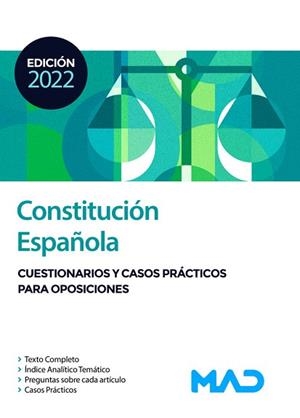 CONSTITUCIÓN ESPAÑOLA.CUESTIONARIOS Y CASOS PRÁCTICOS PARA OPOSICIONES | 9788414255674 | RODRIGUEZ RIVERA, FRANCISCO ENRIQUE | Libreria Geli - Librería Online de Girona - Comprar libros en catalán y castellano