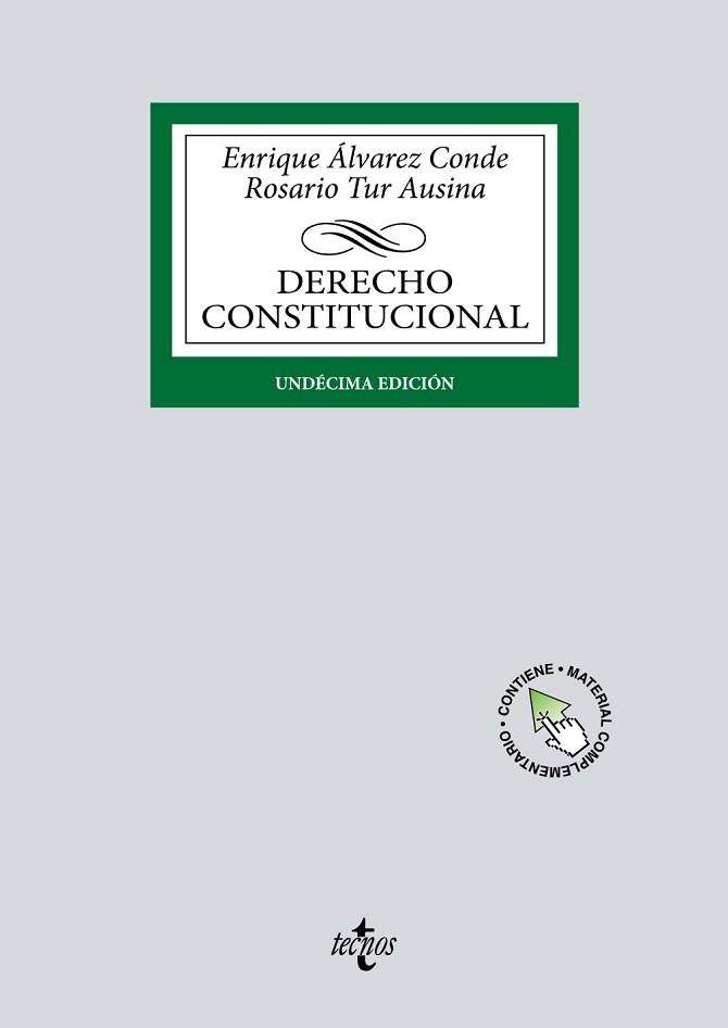 DERECHO CONSTITUCIONAL(11ª EDICIÓN 2023) | 9788430988129 | ÁLVAREZ CONDE,ENRIQUE/TUR AUSINA, ROSARIO | Libreria Geli - Librería Online de Girona - Comprar libros en catalán y castellano