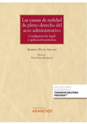 LAS CAUSAS DE NULIDAD DE PLENO DERECHO DEL ACTO ADMINISTRATIVO | 9788411245111 | PICON ARRANZ,ALBERTO | Llibreria Geli - Llibreria Online de Girona - Comprar llibres en català i castellà