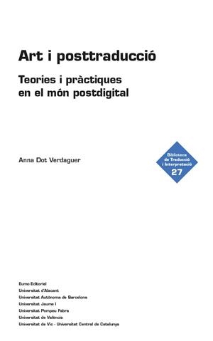 ART I POSTTRADUCCIÓ | 9788497668200 | DOT VERDAGUER,ANNA | Llibreria Geli - Llibreria Online de Girona - Comprar llibres en català i castellà