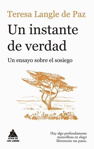 UN INSTANTE DE VERDAD.UN ENSAYO SOBRE EL SOSIEGO | 9788419703446 | LANGLE DE PAZ, TERESA | Libreria Geli - Librería Online de Girona - Comprar libros en catalán y castellano