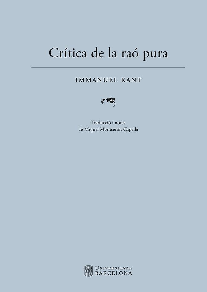CRÍTICA DE LA RAÓ PURA | 9788410500068 | KANT, IMMANUEL | Libreria Geli - Librería Online de Girona - Comprar libros en catalán y castellano