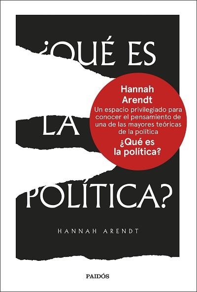 QUÉ ES LA POLÍTICA? | 9788449342585 | ARENDT, HANNAH | Libreria Geli - Librería Online de Girona - Comprar libros en catalán y castellano