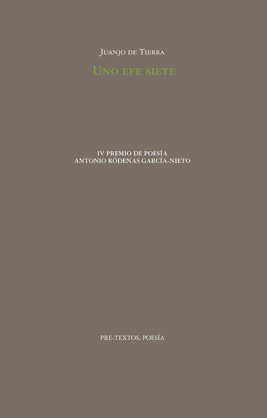 UNO EFE SIETE | 9788410309111 | DE TIERRA, JUANJO | Llibreria Geli - Llibreria Online de Girona - Comprar llibres en català i castellà