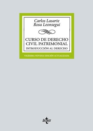 CURSO DE DERECHO CIVIL PATRIMONIAL(29ª EDICIÓN 2024) | 9788430990443 | LASARTE, CARLOS | Llibreria Geli - Llibreria Online de Girona - Comprar llibres en català i castellà