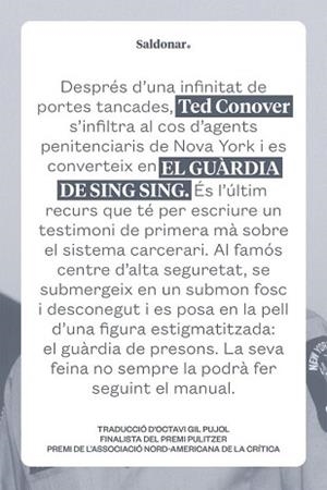 EL GUÁRDIA DE SING SING | 9788419571410 | CONOVER,TED | Llibreria Geli - Llibreria Online de Girona - Comprar llibres en català i castellà