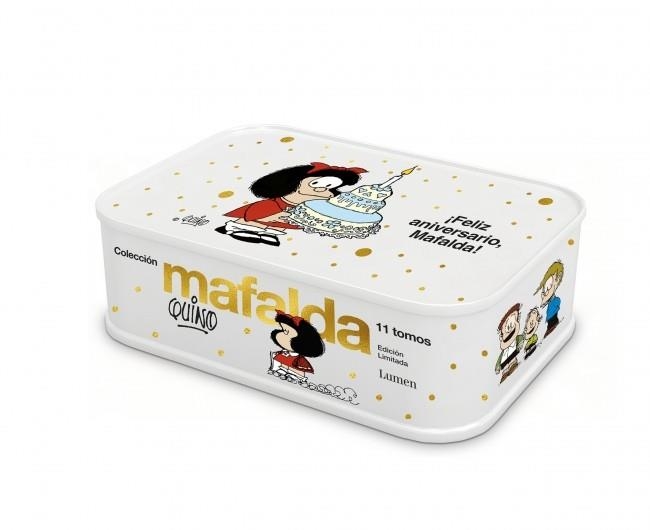 COLECCIÓN MAFALDA.11 TOMOS EN UNA CAJA DE LATA (EDICIÓN ¡FELIZ ANIVERSARIO, MAFALDA | 9788426420008 | QUINO | Libreria Geli - Librería Online de Girona - Comprar libros en catalán y castellano