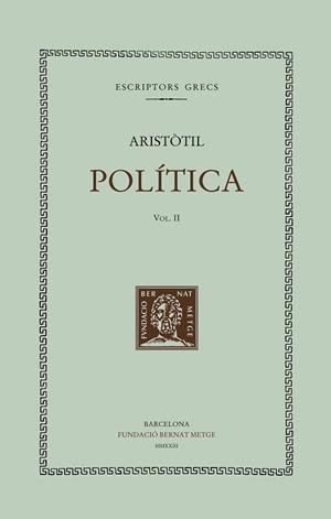 POLÍTICA-2(LLIBRES IV-VIII) | 9788498594089 | ARISTÒTIL | Libreria Geli - Librería Online de Girona - Comprar libros en catalán y castellano