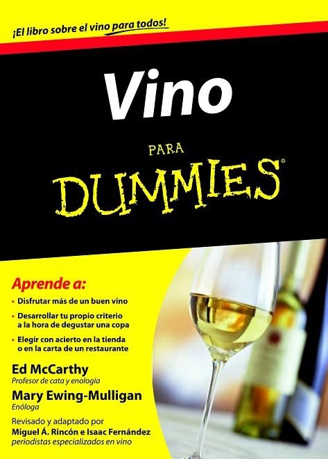 VINO PARA DUMMIES | 9788432921490 | MCCARTHY,ED/EWING-MULLIGAN,MARY | Llibreria Geli - Llibreria Online de Girona - Comprar llibres en català i castellà
