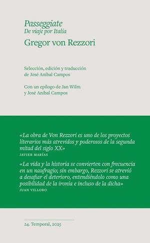 PASSEGGIATE | 9788412941128 | VON REZZORI,GREGOR | Libreria Geli - Librería Online de Girona - Comprar libros en catalán y castellano