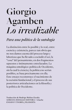 LO IRREALIZABLE | 9786316615138 | AGAMBEN,GIORGIO | Llibreria Geli - Llibreria Online de Girona - Comprar llibres en català i castellà