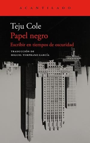 PAPEL NEGRO | 9788419958570 | COLE, TEJU | Llibreria Geli - Llibreria Online de Girona - Comprar llibres en català i castellà