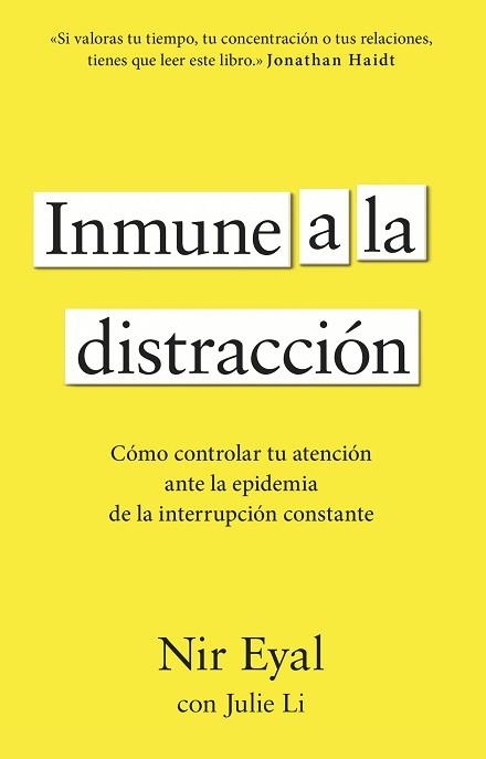 INMUNE A LA DISTRACCIÓN | 9788411003933 | EYAL, NIR | Llibreria Geli - Llibreria Online de Girona - Comprar llibres en català i castellà