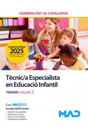 TÈCNIC/A ESPECIALISTA EN EDUCACIÓ INFANTIL.TEMARI-2(EDICIÓ 2025) | 9788414296073 | Llibreria Geli - Llibreria Online de Girona - Comprar llibres en català i castellà