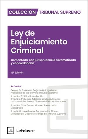 LEY DE ENJUICIAMIENTO CRIMINAL(12ª EDICIÓN COMENTADO) | 9788410431997 | Llibreria Geli - Llibreria Online de Girona - Comprar llibres en català i castellà
