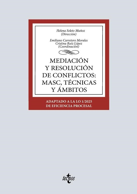 MEDIACIÓN Y RESOLUCIÓN DE CONFLICTOS.MASC,TÉCNICAS Y ÁMBITOS | 9788430992942 | SOLETO MUÑOZ, HELENA/CARRETERO MORALES, EMILIANO | Llibreria Geli - Llibreria Online de Girona - Comprar llibres en català i castellà