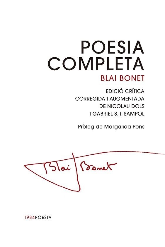 POESIA COMPLETA(BLAI BONET) | 9791387757144 | BONET, BLAI | Libreria Geli - Librería Online de Girona - Comprar libros en catalán y castellano