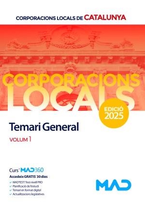 CORPORACIONS LOCALS DE CATALUNYA(TEMARI GENERAL-1.EDICIÓ 2025) | 9791370282332 | Llibreria Geli - Llibreria Online de Girona - Comprar llibres en català i castellà